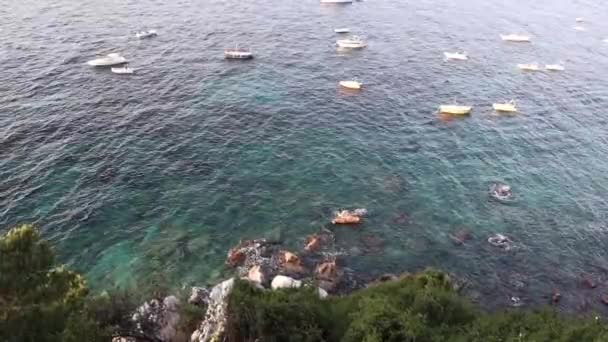 Barco Mar Ilha Capri Itália — Vídeo de Stock