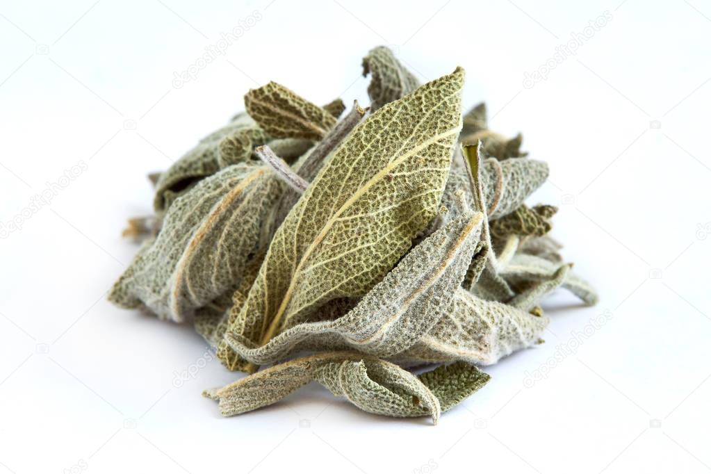 Dried sage leaves