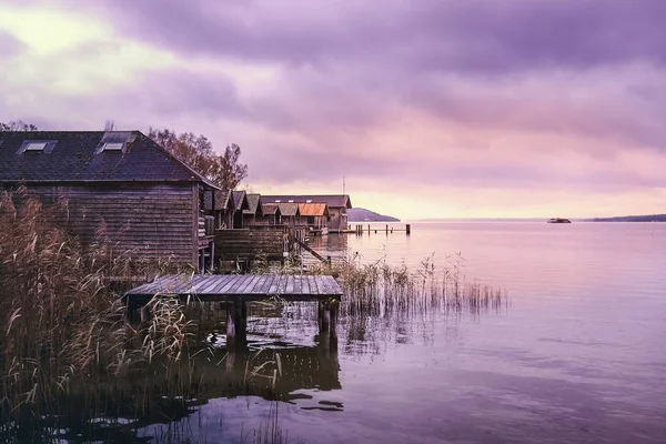 Maisons Anciennes Bois Lac Starnberg Bavière Allemagne — Photo