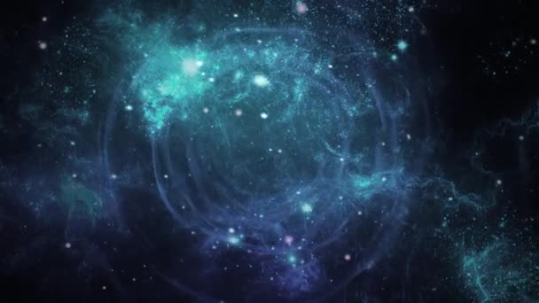 Túnel espacial com galáxia - 08 — Vídeo de Stock