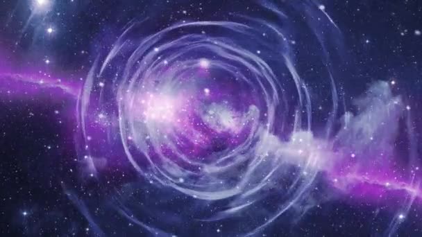 Túnel espacial con galaxia - 04 — Vídeos de Stock