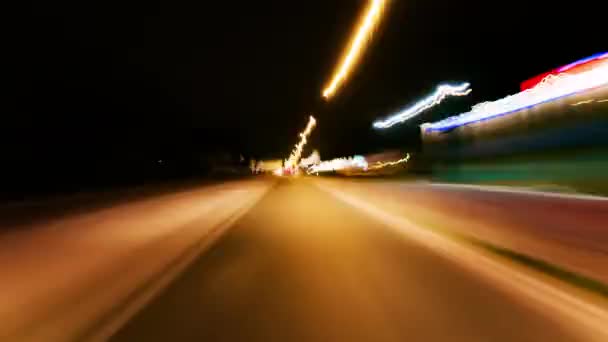 Ezen Videón Éjjel Nappal Egy Gyönyörű Városi Utcáról Készült Kép — Stock videók