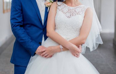 Gelin ve damat ile birlikte buket standı