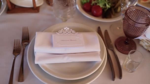 Banquete Casamento Restaurante — Vídeo de Stock