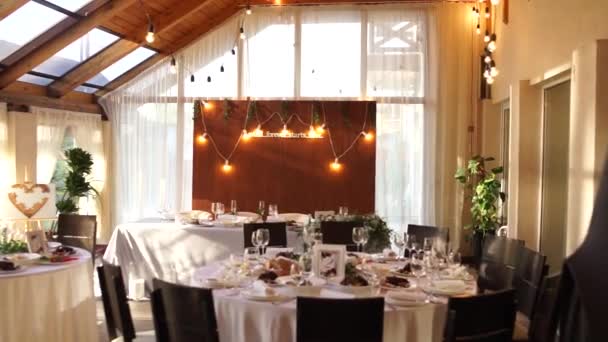 在餐厅举行的婚宴 — 图库视频影像