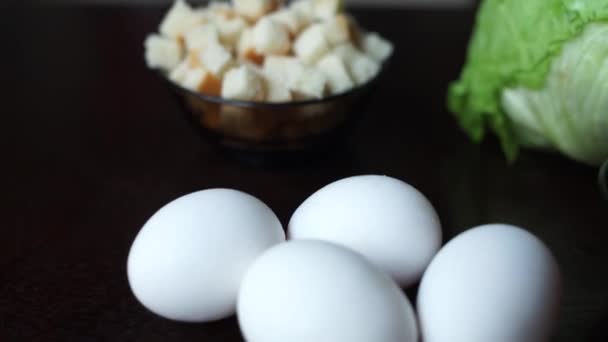 Légumes Produits Sur Table — Video