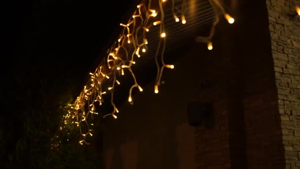 Garlands Restaurant Wall Evening — Stock Video