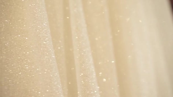 Bride Wedding Dress Hanging Room — Stock Video
