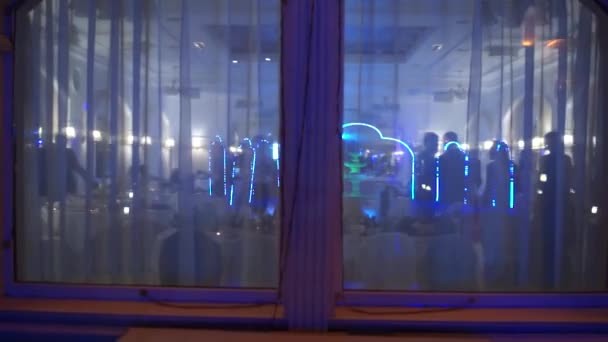 Restaurant Verre Fête Dans Soirée — Video