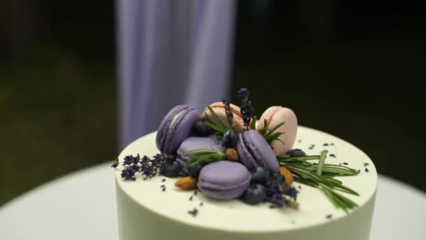 Wedding Cake Evening — Stock Video