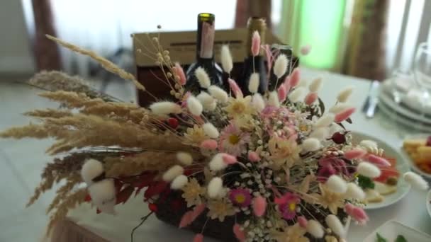Wedding Decor Flowers — Stock Video