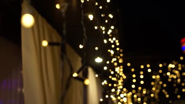 Yellow Garlands Front House — Stockvideo