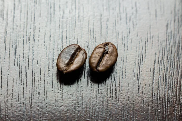 Grãos Café Fundo Madeira — Fotografia de Stock