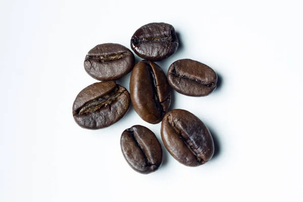 Coffee Grains White Background — Stock Photo, Image