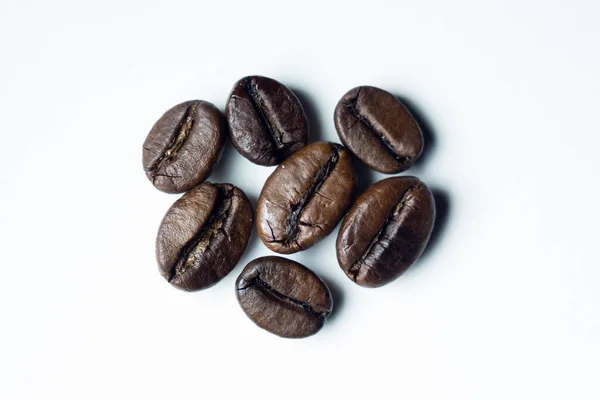 Coffee Grains White Background — Stock Photo, Image