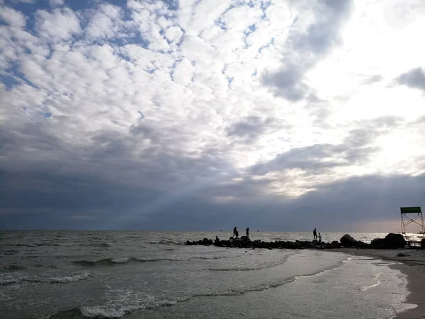 曇った日の海 — ストック写真