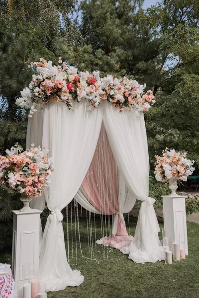 Arco Para Ceremonia Boda Parque — Foto de Stock