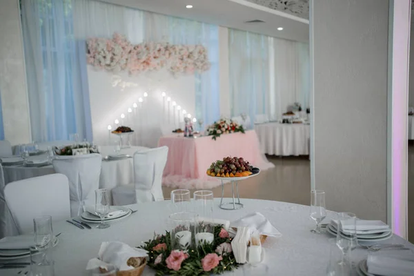 Restauranteinrichtung Bei Der Hochzeit — Stockfoto