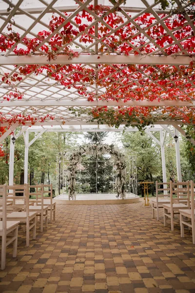 Arco Uma Cerimônia Casamento — Fotografia de Stock