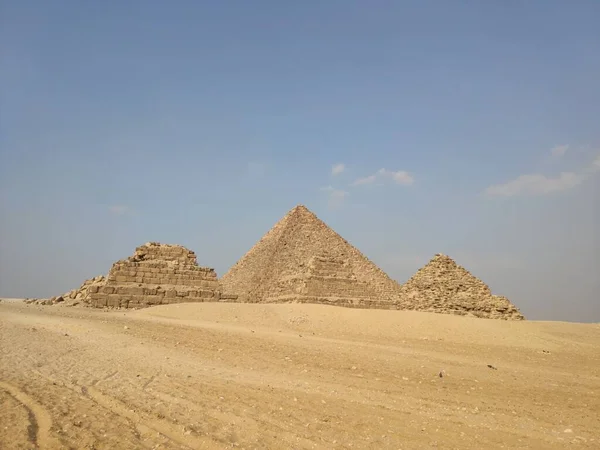Egyptiska Pyramiderna Giza — Stockfoto
