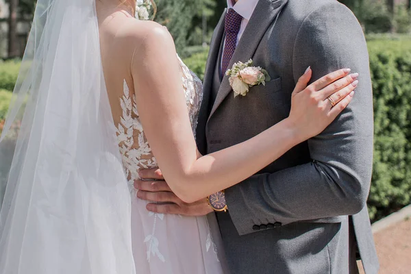 Kedua Mempelai Bersama Sebuah Pernikahan — Stok Foto