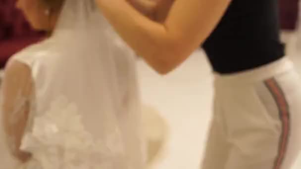 Bride Knotted Wedding Dress — Stock Video