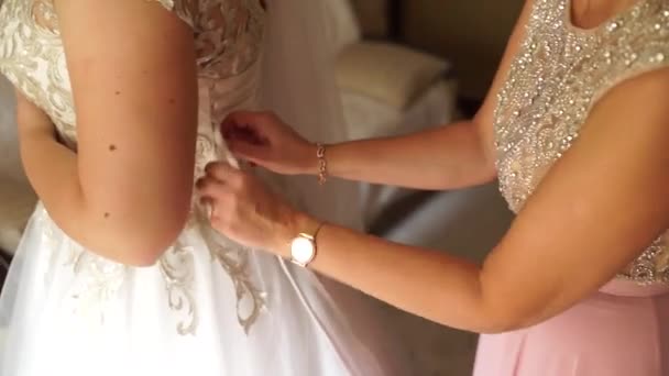 Bride Knotted Wedding Dress — Stockvideo