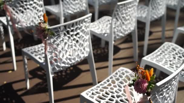 White Chairs Wedding Ceremony — 비디오