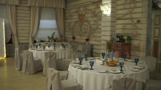 Mesa Casamento Restaurante — Vídeo de Stock