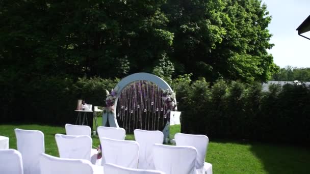 Arco Redondo Para Ceremonia Boda — Vídeo de stock