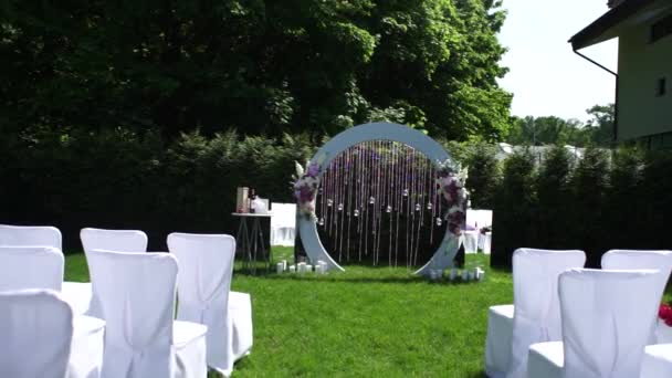 Arco Redondo Para Ceremonia Boda — Vídeos de Stock