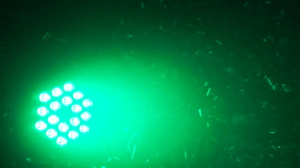 Disco Lamp Green Dance Floor — Stock Video