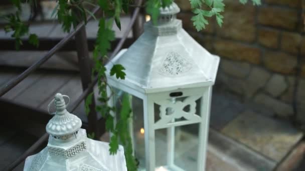 Старинные Лампы Декора Пола — стоковое видео