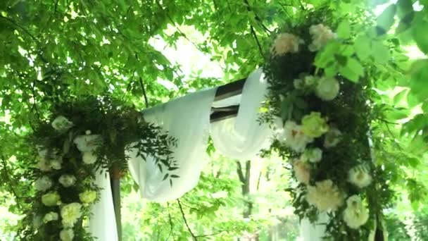 Decoración Ceremonia Boda Arco — Vídeo de stock