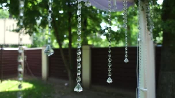 Arco Para Una Ceremonia Boda Cerca — Vídeos de Stock