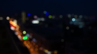 Şehir gece hava görüntüsü