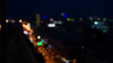 Şehir gece hava görüntüsü