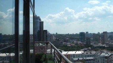 Kiev şehrinin manzarası yükseklerden