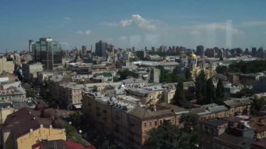 Kiev şehrinin manzarası yükseklerden