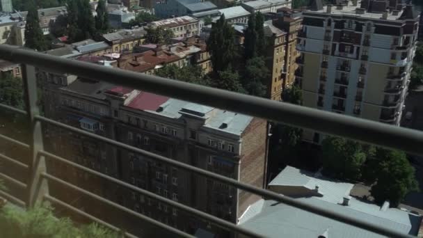 Vista Cidade Kiev Uma Altura — Vídeo de Stock