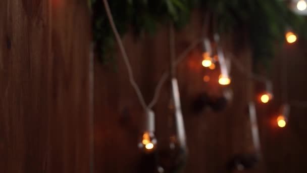 Lampe Est Allumée Dans Restaurant — Video