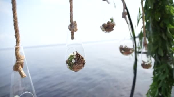 Arche Pour Une Cérémonie Mariage Près Mer — Video