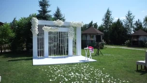 Arch Wedding Ceremony — Stock Video