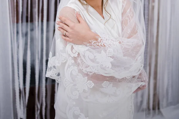 Sposa Peignoir Mattina — Foto Stock