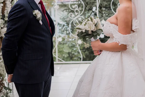 Невеста Жених Свадебной Церемонии — стоковое фото