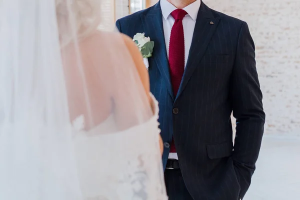 Bride Groom Together Studio — Stock Photo, Image