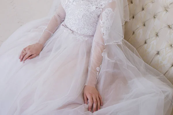 Die Braut Allein Atelier Kleid — Stockfoto