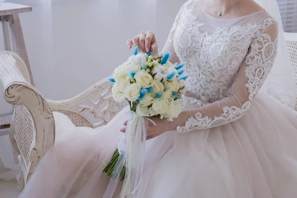 Bride Bouquet Alone Studio — Stock Photo, Image