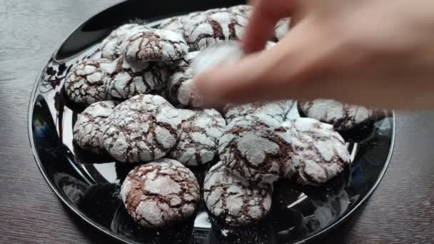 Cookie Chispas Chocolate Desaparece — Vídeo de stock