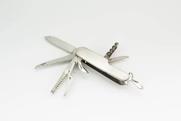 Swiss knife on a white background